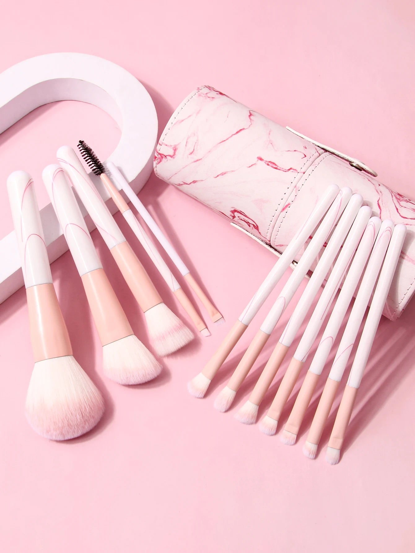 GlowliSoft Trace – Set Rosado de Brochas Multifunción