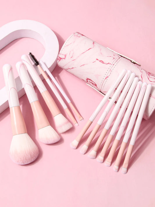 GlowliSoft Trace – Set Rosado de Brochas Multifunción